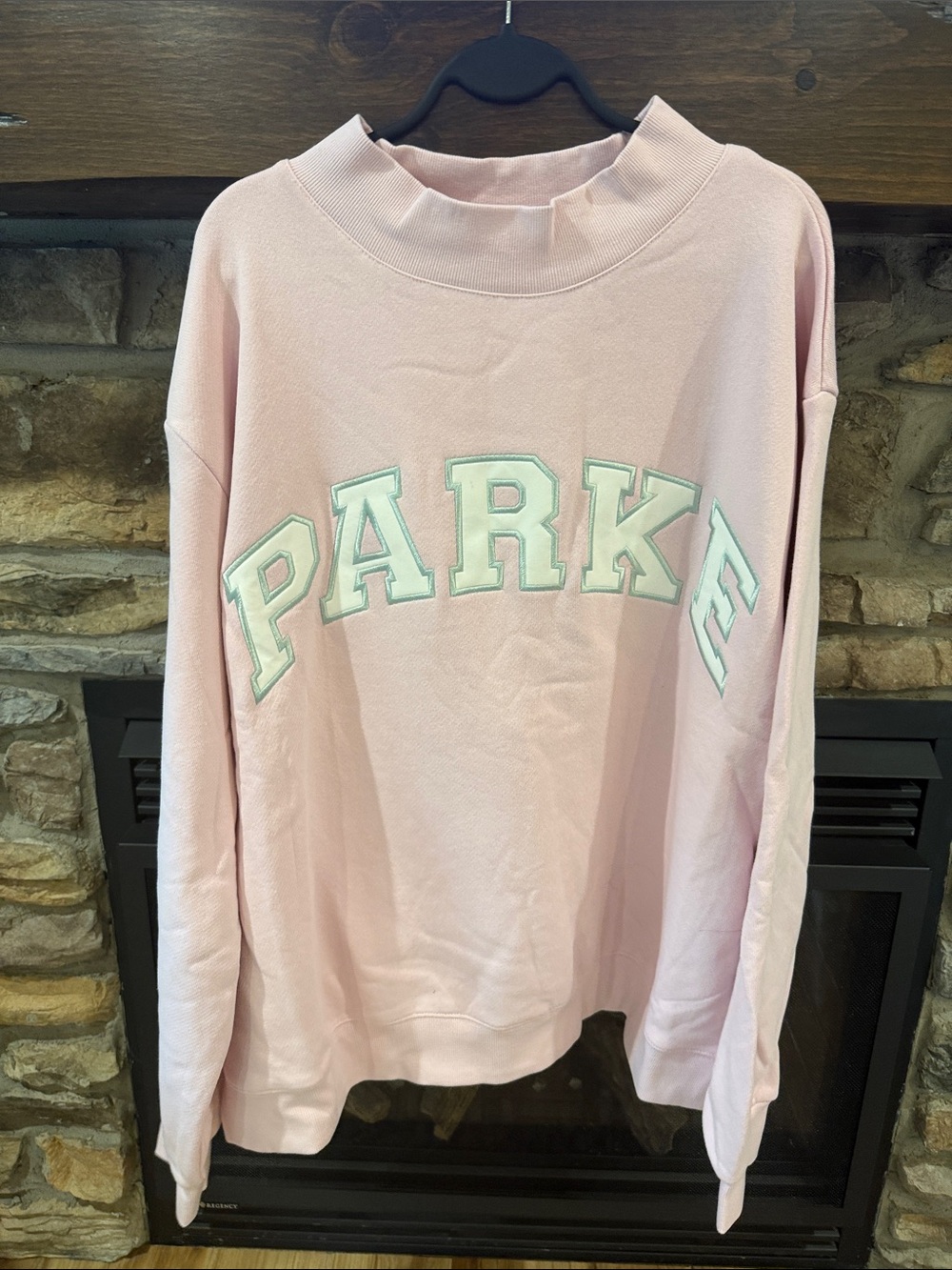 Parke varsity mockneck sprinkle Sweatshirt XXL